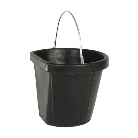 Horze Flat Back durable Rubber Bucket