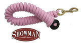 Showman ®  25' soft pro braided cotton lunge line with brass snap and rubber hand stopper on end