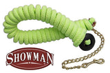 Showman ® 25' soft pro braided cotton line with brass chain and rubber hand stopper on end