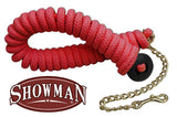 Showman ® 25' soft pro braided cotton line with brass chain and rubber hand stopper on end