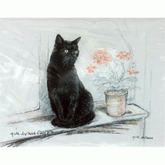 Corinium Fine Art Cat Prints - Black Cat