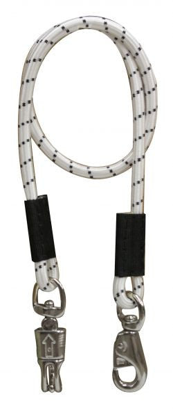Showman ®  49" bungee cross tie with quick release panic snap and heavy duty bull snap.