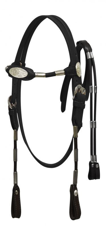 Horse size Poco headstall with reins.
