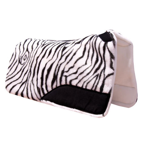 Maxtra Foam Contour Fleece Western Pad Zebra Print