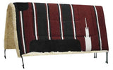 Showman™ 30" x 30" Navajo saddle pad with Kodel fleece bottom and suede wear leathers.