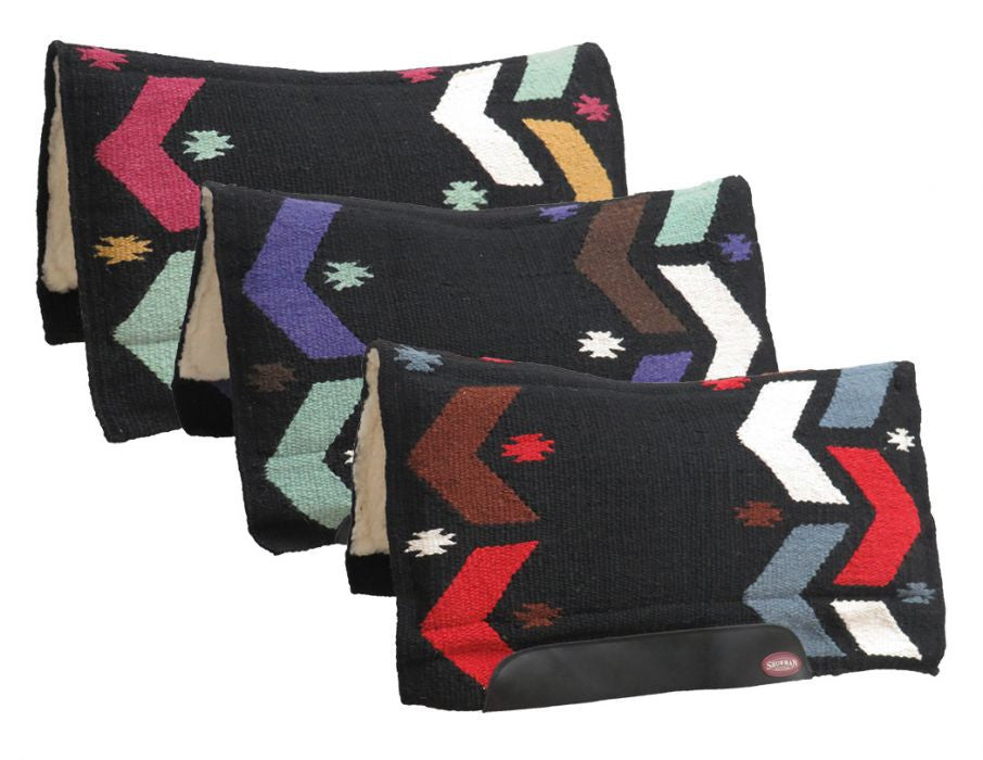 Showman ® 33" x 38" x 1" cutter style woven wool pad with herringbone pattern.