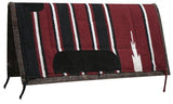 Showman 24" x 24" Navajo pony pad with felt bottom and suede wear leathers.