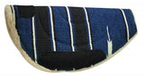 Showman ® 27" x 28" Navajo barrel pad with Kodel fleece bottom and suede wear leathers.