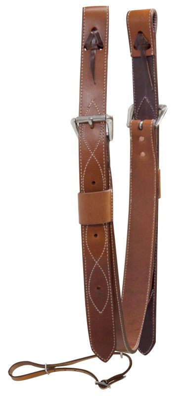 Showman ® 2" wide leather back cinch with roller buckles