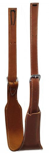 American made 5 1/2" wide oiled harness leather back cinch complete with roller buckles.