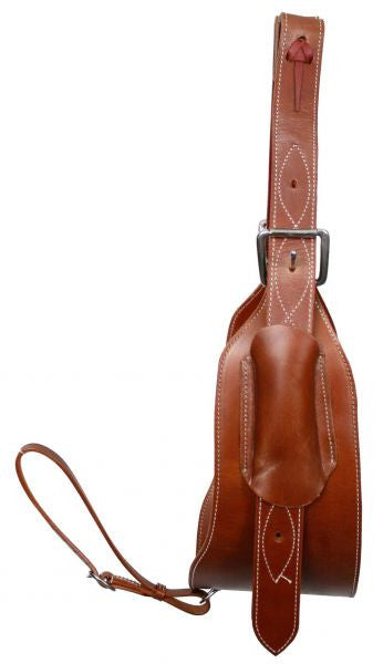 Showman ®  heavy duty 7" wide leather back cinch with 1-3/4" billet straps and girth connector strap