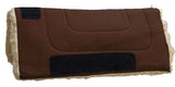 Showman™  24" x 24" Heavy Canvas Pony "work" top pad features Kodel fleece bottom with suede leather wear leathers
