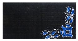 Showman® 38"x 34" 5lb100% Woven New Zealand wool saddle blanket with crystal rhinestone blue diamond design.