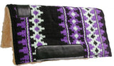 Showman ® 24" X 24" 100% Woven wool top pad with fleece bottom.