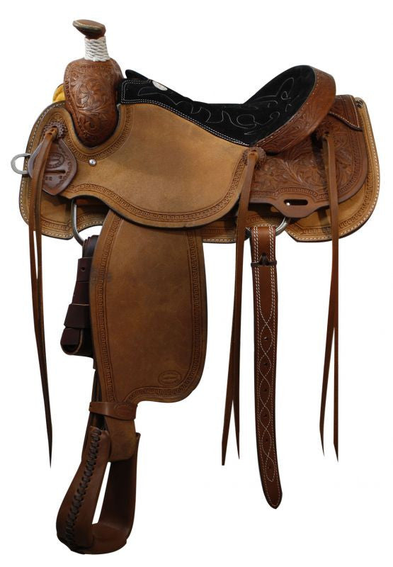 16"  Showman ® Calf roper saddle.