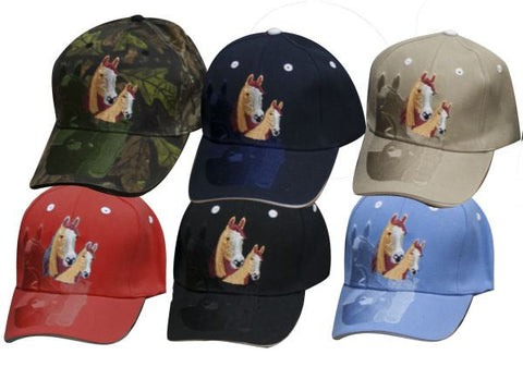 Color pack of 12 caps. Cap features horse design. Shipped in lots of 12.