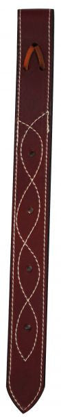 Showman off billet is constructed of double ply and stitched leather. Measures 1.75" and is 18" long. Made in USA