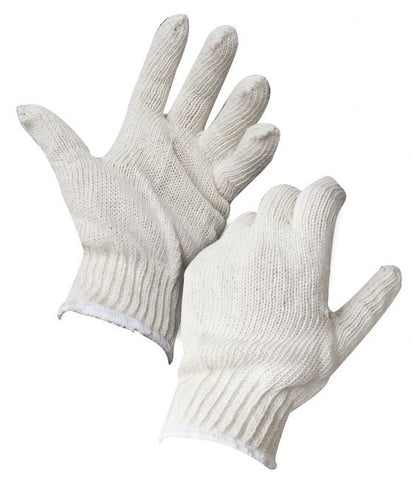Adult size cotton roping gloves.  One size fits most.  Sold by the dozen.