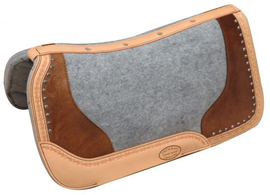 Showman ® PONY 24" x 24"  Argentina cow leather saddle pad hair on cowhide.