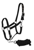 Full Size adjustable nylon halter with 7ft lead