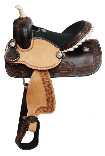 13" Double T youth/pony saddle floral tooling.