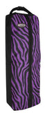 Showman® Zebra print nylon halter & bridle bag with zipper front.