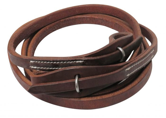 Showman ® 8ft Oiled harness leather quick change roping reins.