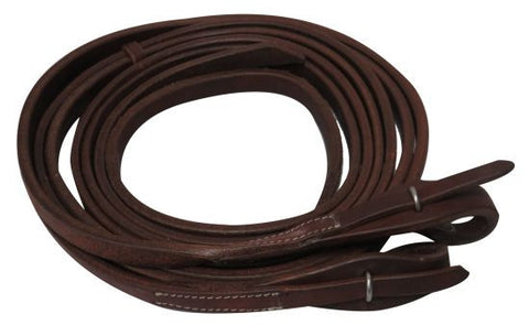 Showman ® 8ft X 1/2" Oiled harness leather split reins with quick change bit loops. Made in America.