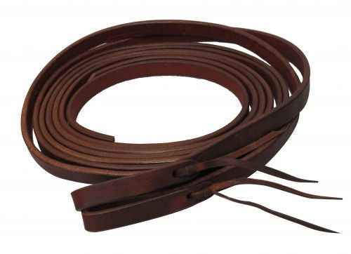 Showman ® 8ft X 5/8" Oiled harness leather split reins. Made in America.