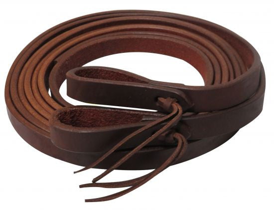 Showman ® 8ft X 3/4" Oiled harness leather split reins. Made in America.