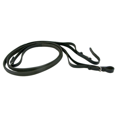 Rubber Covered Reins with Elastic Insert