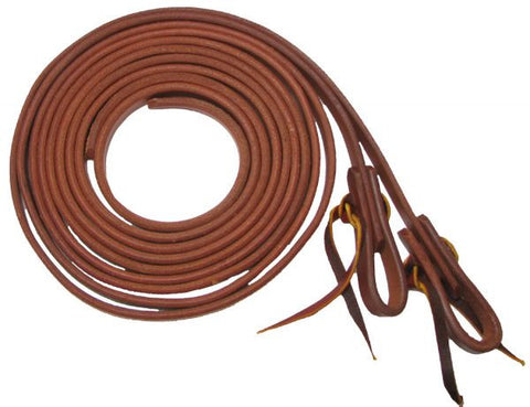 Showman™ 3/4" X 8' Oiled harness leather split reins.