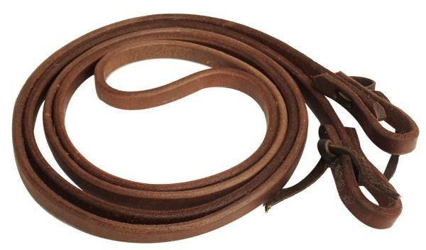 Showman™ 1/2" X 8' Oiled harness leather roping reins.