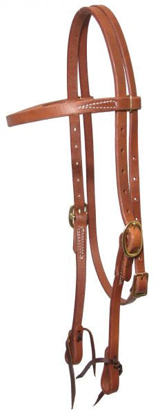 Showman™ oiled harness leather headstall.