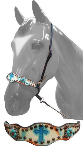 Showman ® hand painted noseband with Celtic cross.