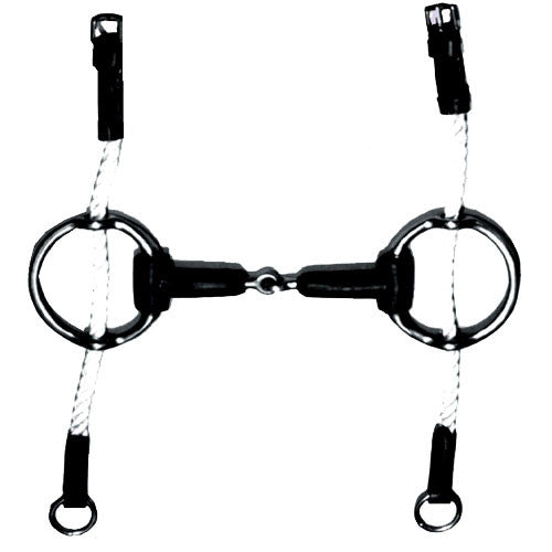Jointed Rubber Mouth Gag Bit w/Nylon Cheeks - 5 1/2"