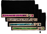 Showman® 36" x 34" 100% New Zealand wool show pad with 3" leather strip with hair on zebra print.