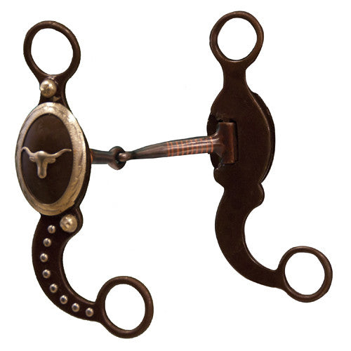 Antiqued Show Snaffle w/Copper Inlay SS Longhorn