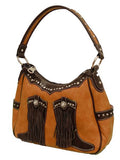 Montana West ® Fringe boot handbag made of PU leather.