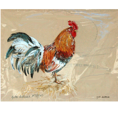 Corinium Fine Art Farm Animal Prints - Cockeral