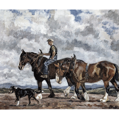 Sally Mitchell Fine Art Horse Prints - Homeward Bound (Draft Hor