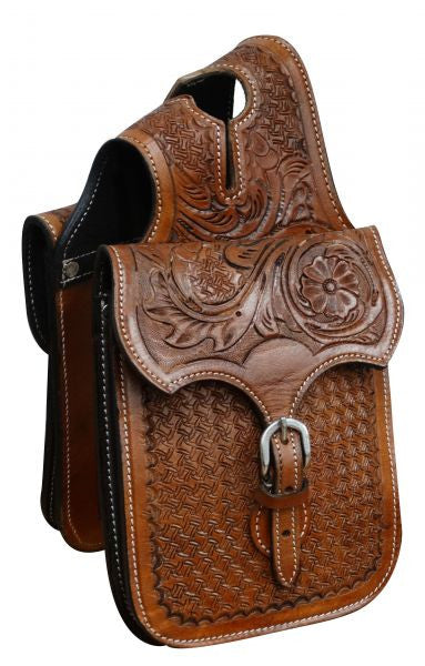 Showman ® Tooled leather horn bag.
