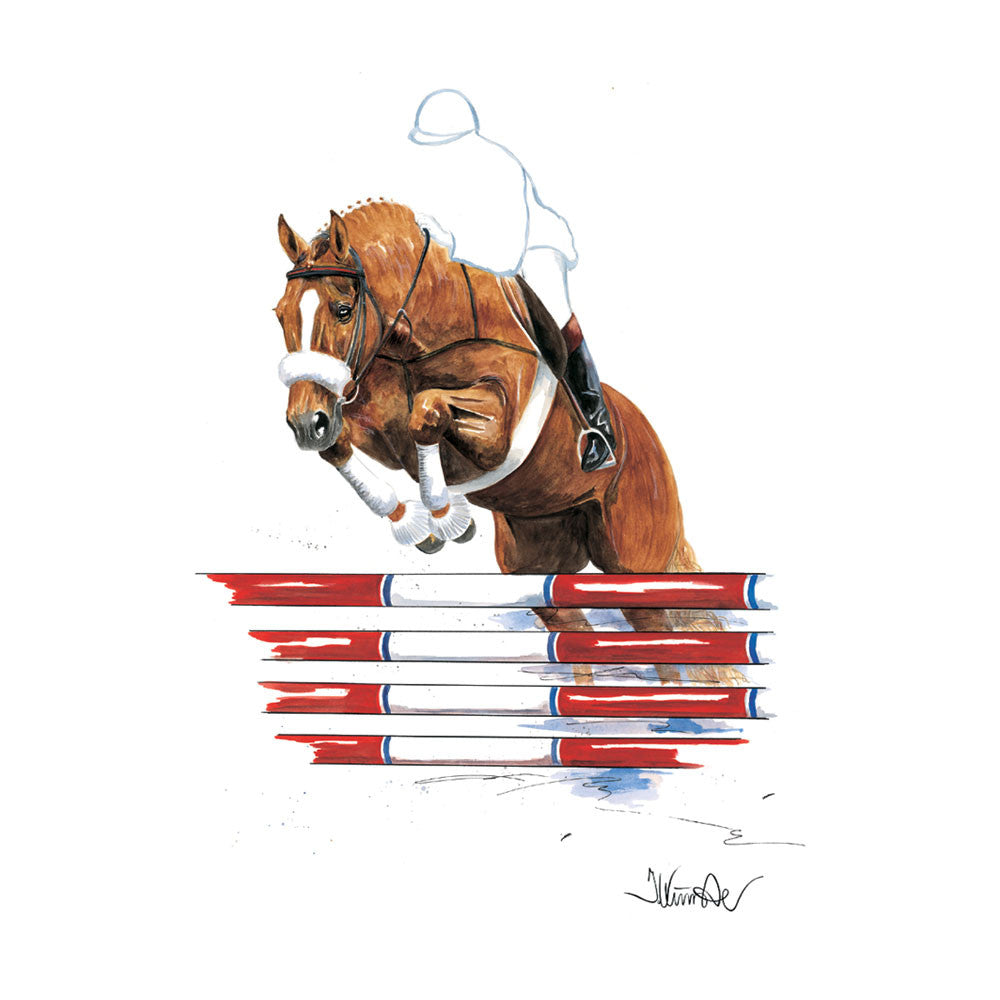 Jan Kunster Horse Prints - Parsifal (Show Jumper)