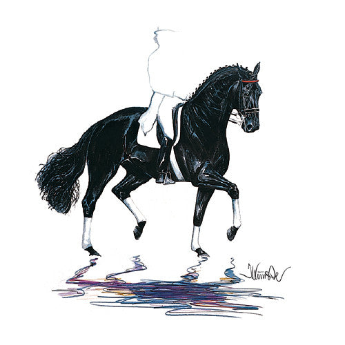Jan Kunster Horse Prints - Baccara (Dressage)