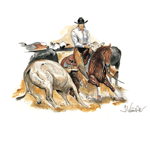 Jan Kunster Horse Prints - Cutting (Cutting Horse)