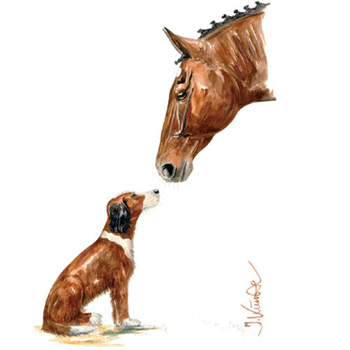 Jan Kunster Horse Prints - Friends 2 (Horse and Dog)