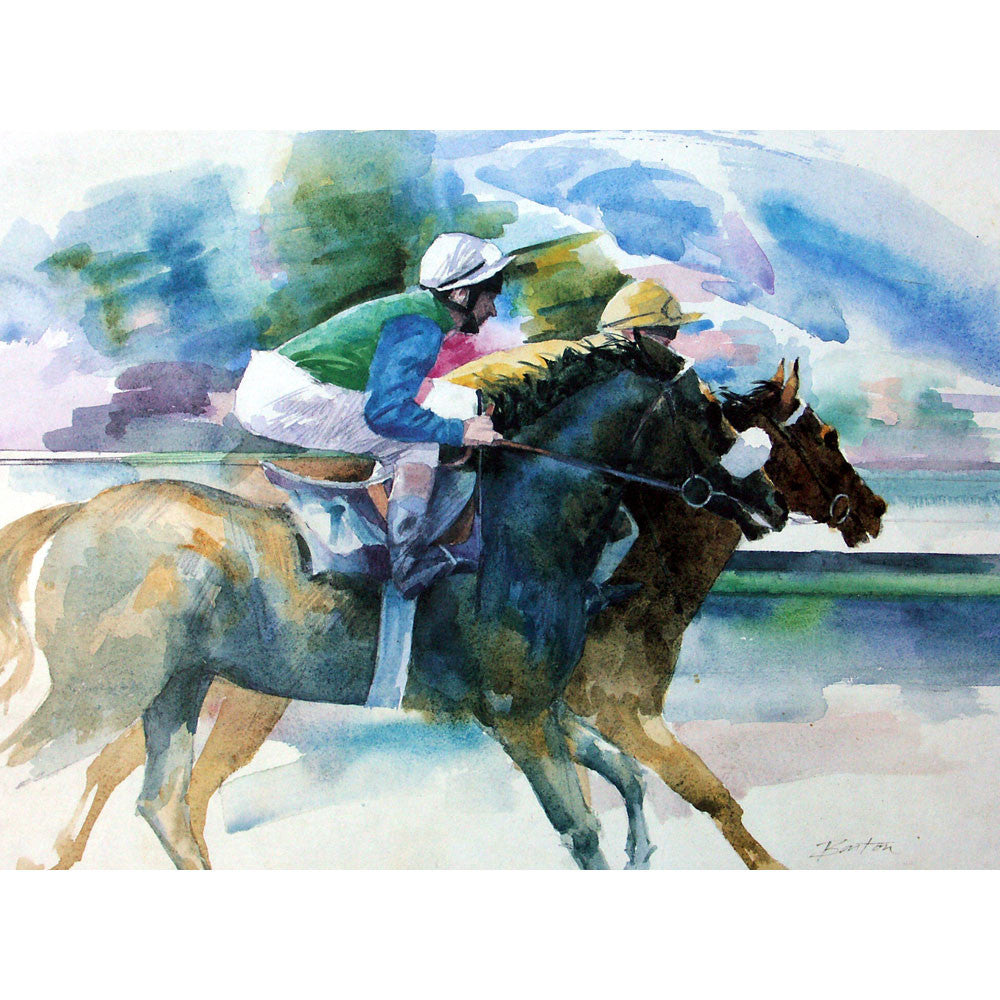 Dick Barton Horse Prints - Final Burst (Horse Racing
