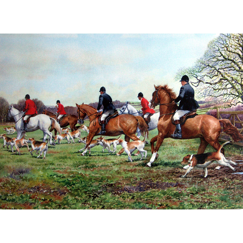 Horses - Fox and Fox Hunting - Leading the Field - 6 pa