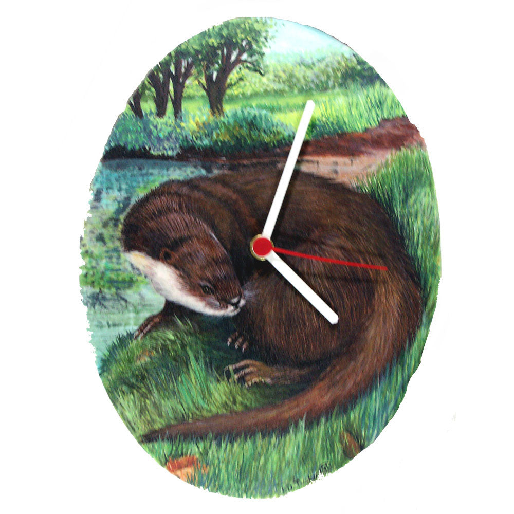 River Otter Oval Clock