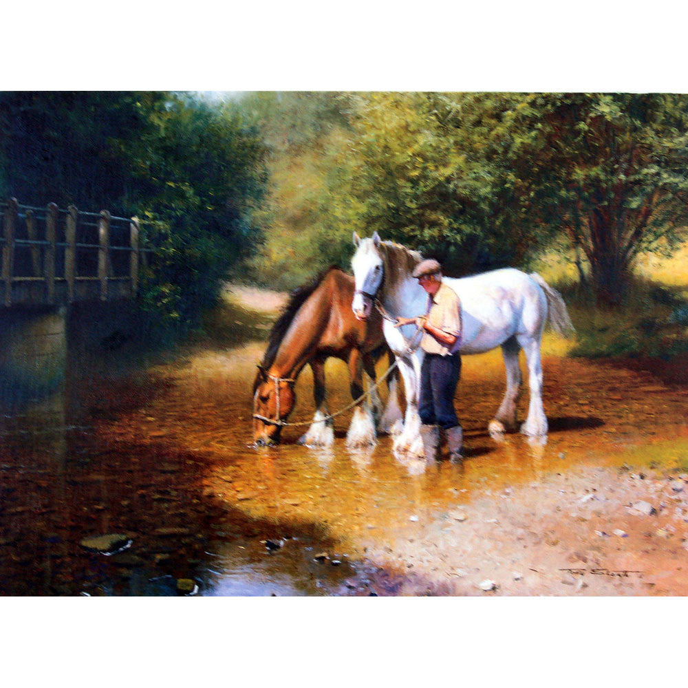 Horses - Watering the Horses (Draft Horses) - 6 pack